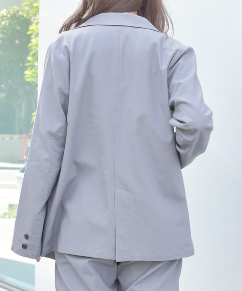 PairPair（ペアペア）の「リネンダブルテーラードジャケット(セットアップ)（テーラードジャケット・レディース・ベージュ/アイボリー/ブルー系その他・FREE）」の18枚目の写真