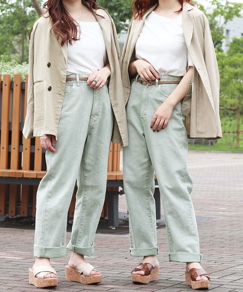 PairPair（ペアペア）の「リネンダブルテーラードジャケット(セットアップ)（テーラードジャケット・レディース・ベージュ/アイボリー/ブルー系その他・FREE）」の5枚目の写真