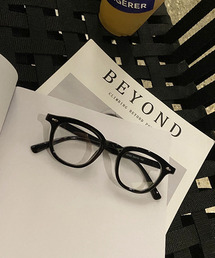 c.u.l | 【c.u.l】ユニセックス クリアレンズ  セルフレーム 伊達メガネ ブラック ウェリントン cula55(メガネ)