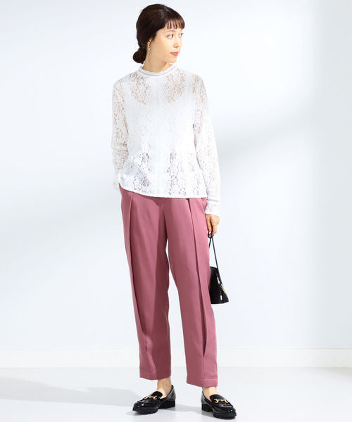 【新品】Ray BEAMS レイビームス タックフロント テーパード パンツ 0 Ray BEAMS（レイビームス）の「Ray BEAMS / タックフロント