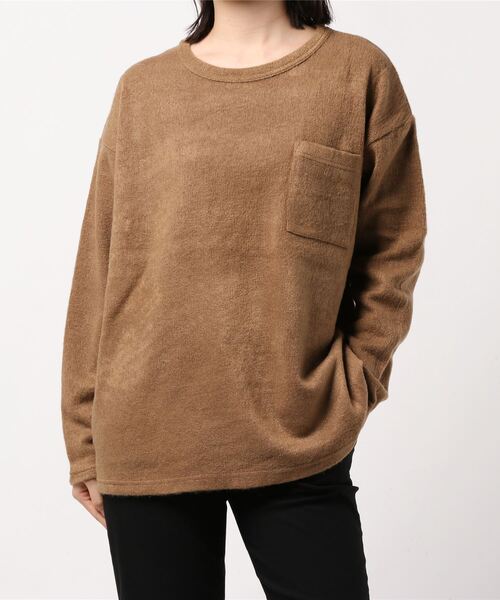 TRAP/U (トラップユー)の「《TRAP/U》裾ラウンドカット ロンT(Tシャツ/カットソー・レディース・ホワイト/ブラック/モカ/ベージュ・LARGE/MEDIUM)」の9枚目の写真