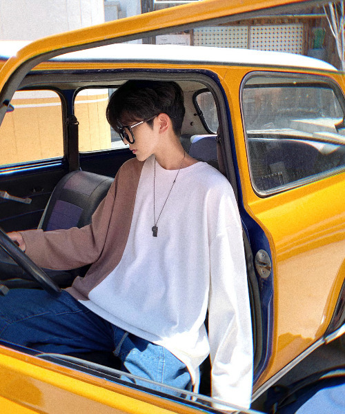 neos（ネオス）の「【neos -addictive design-】ルーズシルエット ロングスリーブ ポンチTシャツ（Tシャツ/カットソー・メンズ・ホワイト×ブラック/ブラック/ネイビー/ホワイト/ホワイト系その他/モカ/グレー/ブラック系その他/ブラック×ホワイト・X-LARGE/LARGE/MEDIUM）」の20枚目の写真