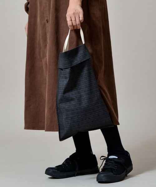 ALLAND(オルランド)の「【ALLAND(オルランド)】BANDANA BAG / バンダナバッグ/ エコバッグ/ サスティナブルバッグ(エコバッグ/サブバッグ)」|ダークインディゴブルー