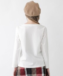 ★新品★ブルーレーベルクレストブリッジ＊袖チェック柄＊カットソー＊紺＊ BLUE LABEL CRESTBRIDGE(ブルーレーベルクレストブリッジ