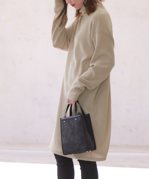 reca（レカ）の「タートルネックワンピース（チュニック・レディース・ブラック/ベージュ・FREE）」の19枚目の写真