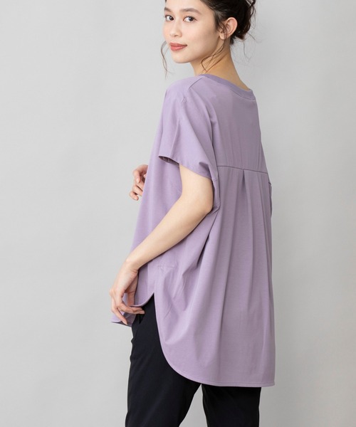 Munich（ミューニック）の「110/2プレミアムプレーティングジャージーラウンドネックプルオーバー（Tシャツ/カットソー・レディース・ブラック/ブラウン/オフホワイト/イエロー/ラベンダー・FREE）」の4枚目の写真