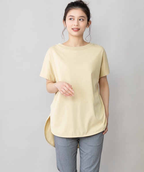 Munich（ミューニック）の「110/2プレミアムプレーティングジャージーラウンドネックプルオーバー（Tシャツ/カットソー・レディース・ブラック/ブラウン/オフホワイト/イエロー/ラベンダー・FREE）」の5枚目の写真