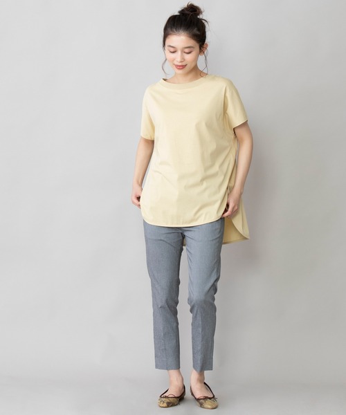 Munich（ミューニック）の「110/2プレミアムプレーティングジャージーラウンドネックプルオーバー（Tシャツ/カットソー・レディース・ブラック/ブラウン/オフホワイト/イエロー/ラベンダー・FREE）」の6枚目の写真