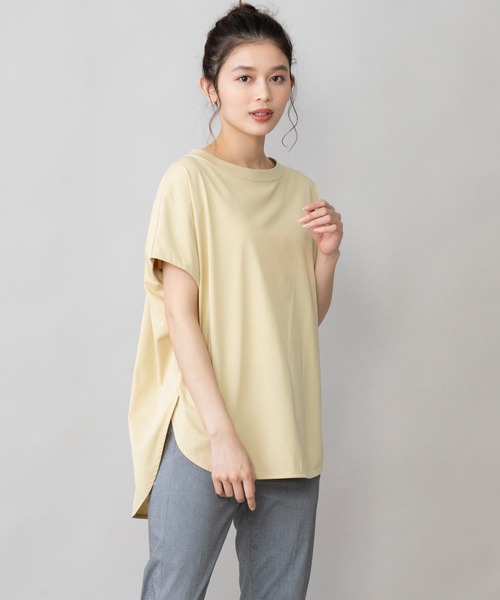 Munich（ミューニック）の「110/2プレミアムプレーティングジャージーラウンドネックプルオーバー（Tシャツ/カットソー・レディース・ブラック/ブラウン/オフホワイト/イエロー/ラベンダー・FREE）」の9枚目の写真