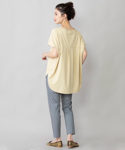 Munich（ミューニック）の「110/2プレミアムプレーティングジャージーラウンドネックプルオーバー（Tシャツ/カットソー・レディース・ブラック/ブラウン/オフホワイト/イエロー/ラベンダー・FREE）」の8枚目の写真