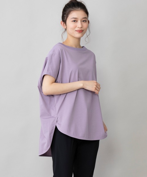 Munich（ミューニック）の「110/2プレミアムプレーティングジャージーラウンドネックプルオーバー（Tシャツ/カットソー・レディース・ブラック/ブラウン/オフホワイト/イエロー/ラベンダー・FREE）」の17枚目の写真