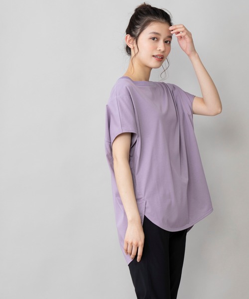 Munich（ミューニック）の「110/2プレミアムプレーティングジャージーラウンドネックプルオーバー（Tシャツ/カットソー・レディース・ブラック/ブラウン/オフホワイト/イエロー/ラベンダー・FREE）」の18枚目の写真