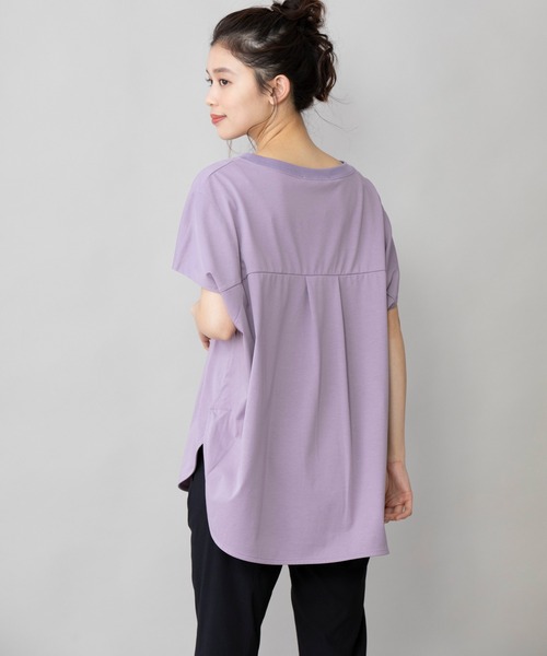 Munich（ミューニック）の「110/2プレミアムプレーティングジャージーラウンドネックプルオーバー（Tシャツ/カットソー・レディース・ブラック/ブラウン/オフホワイト/イエロー/ラベンダー・FREE）」の20枚目の写真