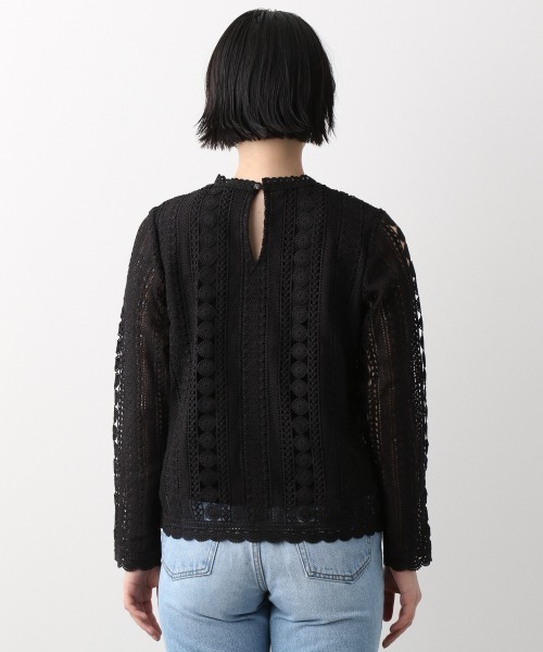PAGEBOY（ページボーイ）の「ケミカルレースロングスリーブブラウス（シャツ/ブラウス・レディース・ブラック/オフホワイト・FREE）」の7枚目の写真
