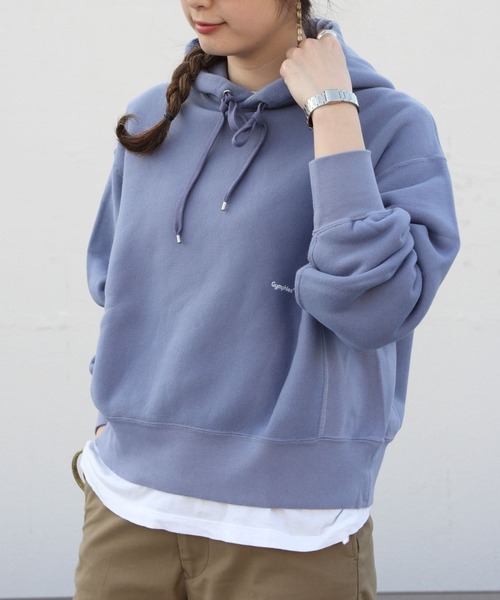GYMPHLEX(ジムフレックス)の「GYMPHLEX/ジムフレックス エアライトテリーフード AIR LIGHT TERRY HOOD J-9280(パーカー・レディース・ライトグレー/グレー/ブルー・14)」の3枚目の写真