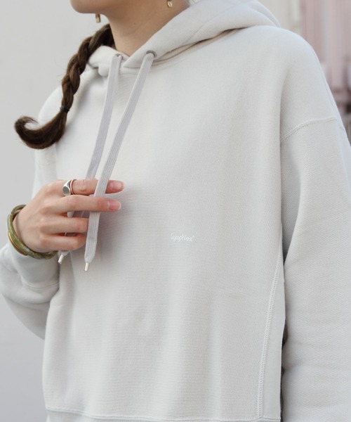 GYMPHLEX(ジムフレックス)の「GYMPHLEX/ジムフレックス エアライトテリーフード AIR LIGHT TERRY HOOD J-9280(パーカー・レディース・ライトグレー/グレー/ブルー・14)」の10枚目の写真
