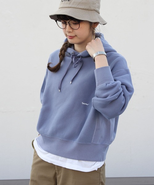 GYMPHLEX(ジムフレックス)の「GYMPHLEX/ジムフレックス エアライトテリーフード AIR LIGHT TERRY HOOD J-9280(パーカー・レディース・ライトグレー/グレー/ブルー・14)」の13枚目の写真