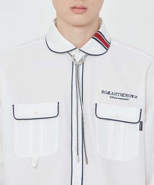 ROMANTIC CROWN（ロマンティッククラウン）の「【ROMANTIC CROWN】LAUREL CROWN BOLO TIE / ロマンティッククラウン ローレル クラウン ボロータイ（ネックレス・メンズ・ネイビー・FREE）」の2枚目の写真