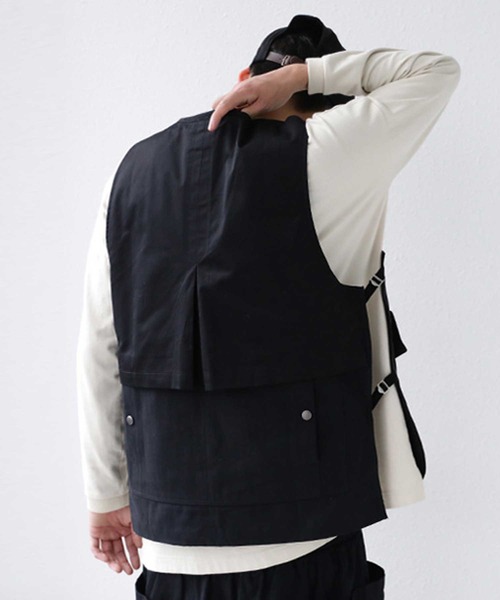 antiqua（アンティカ）の「３６０度お洒落なシルエット！拘りのミリタリーベスト（ベスト・メンズ・ブラック/カーキ・FREE）」の15枚目の写真