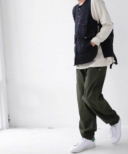 antiqua（アンティカ）の「３６０度お洒落なシルエット！拘りのミリタリーベスト（ベスト・メンズ・ブラック/カーキ・FREE）」の22枚目の写真