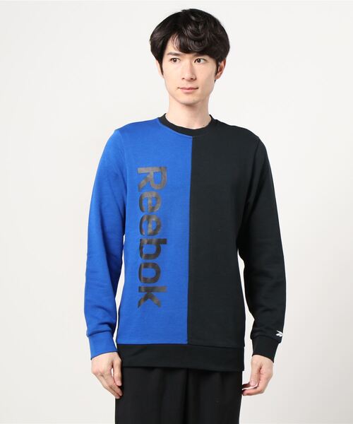 Reebok(リーボック)の「トレーニング エッセンシャルズ リニア ロゴ スウェットシャツ / Training Essentials Linear Logo Sweatshirt(スウェット・メンズ・ブラック/ブルー・SMALL/MEDIUM/XX-LARGE/X-LARGE/LARGE/XXX-LARGE)」の9枚目の写真