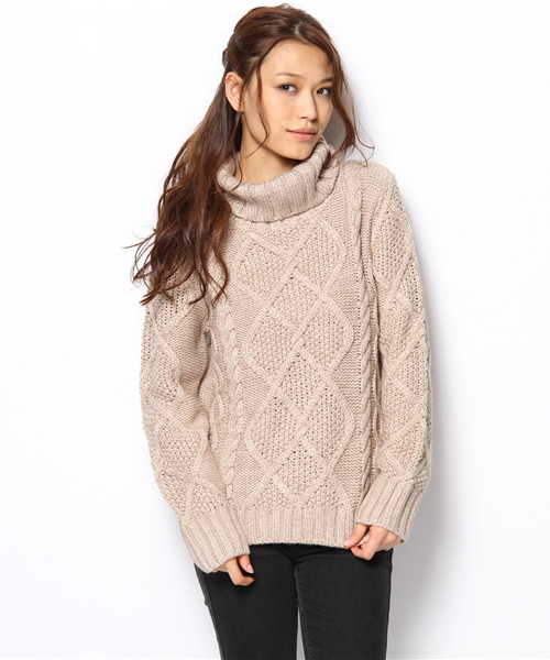 BEAMS LIGHTS Women's（ビームスライツ ウィメンズ）の「BEAMS LIGHTS / タートルケーブルプルオーバー（ニット/セーター・レディース・オフホワイト/ベージュ・FREE）」の11枚目の写真