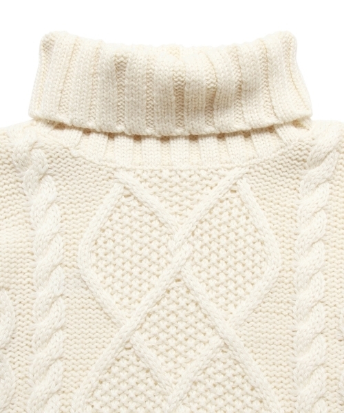 BEAMS LIGHTS Women's（ビームスライツ ウィメンズ）の「BEAMS LIGHTS / タートルケーブルプルオーバー（ニット/セーター・レディース・オフホワイト/ベージュ・FREE）」の21枚目の写真