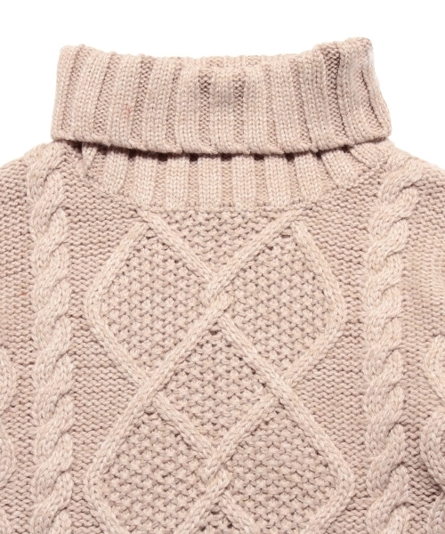 BEAMS LIGHTS Women's（ビームスライツ ウィメンズ）の「BEAMS LIGHTS / タートルケーブルプルオーバー（ニット/セーター・レディース・オフホワイト/ベージュ・FREE）」の15枚目の写真