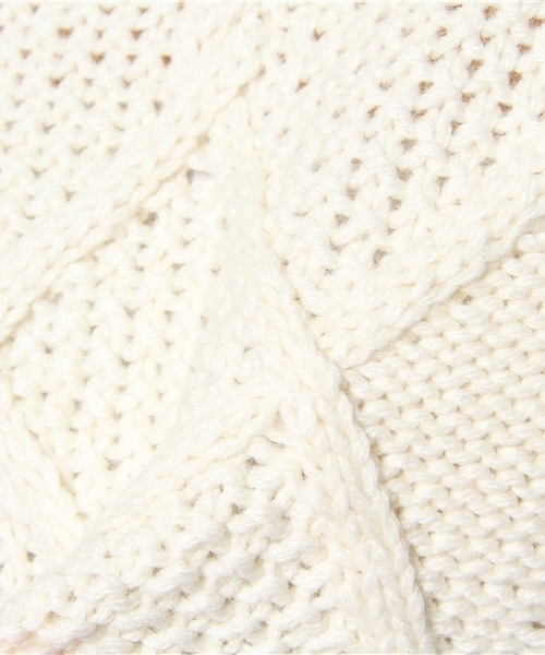 BEAMS LIGHTS Women's（ビームスライツ ウィメンズ）の「BEAMS LIGHTS / タートルケーブルプルオーバー（ニット/セーター・レディース・オフホワイト/ベージュ・FREE）」の7枚目の写真