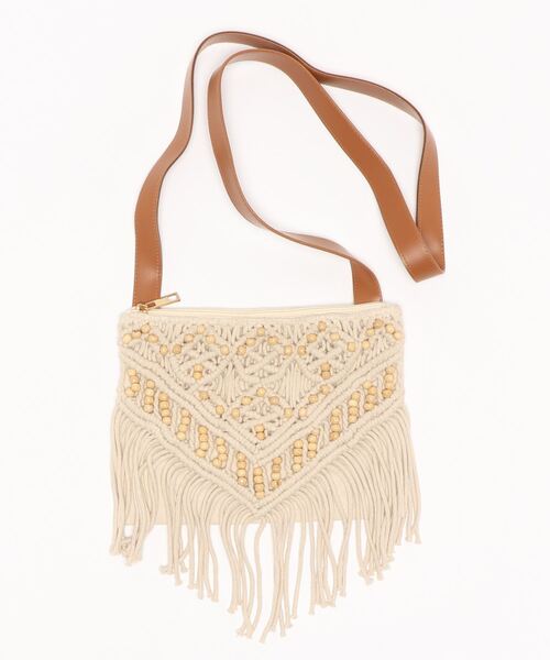 Kahiko（カヒコ）の「【Kahiko】ナルラニビースショルダーバッグ（ショルダーバッグ・レディース・ホワイト/ネイビー/キャメル・FREE）」の2枚目の写真