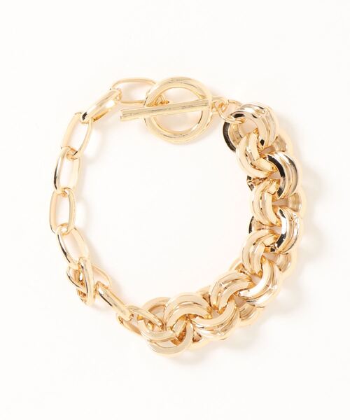 DouDou(ドゥドゥ)の「ダブルリング切替ブレス(ブレスレット・レディース・シルバー/ゴールド・FREE)」の5枚目の写真