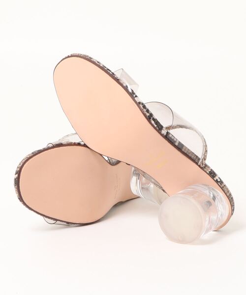 menue（メヌエ）の「ラウンドトゥ PVCクリアヒールサンダル（サンダル・レディース・ライトグリーン/アイボリー/ベージュ/パイソン・S/L/3L/LL/XS/M）」の19枚目の写真