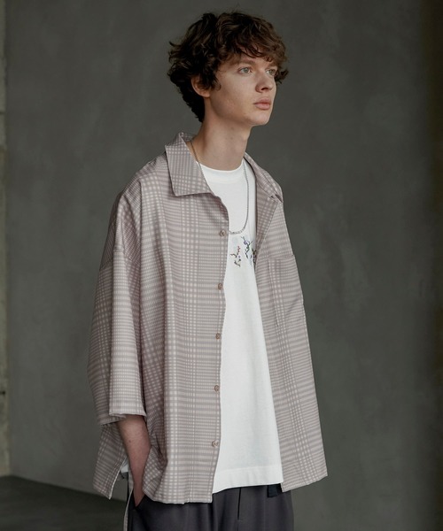 shiki tokyo（シキトウキョウ）の「OVERSIZED DOLMAN OPEN-COLLARED SHIRT / オーバーサイズドルマンオープンカラーシャツ（シャツ/ブラウス・メンズ・ブラウン/グレイッシュベージュ・LARGE/SMALL/MEDIUM）」の17枚目の写真