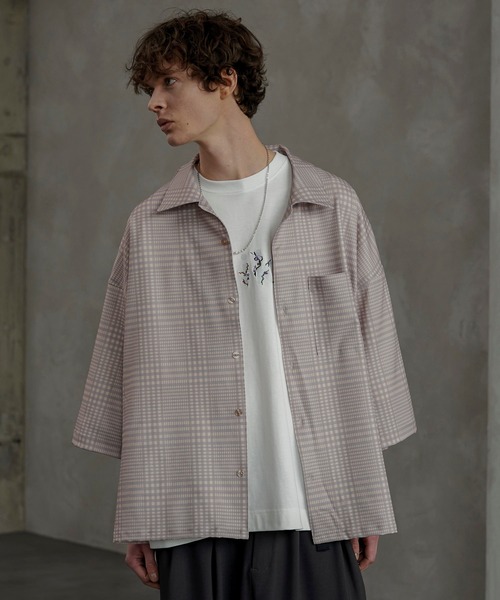 shiki tokyo（シキトウキョウ）の「OVERSIZED DOLMAN OPEN-COLLARED SHIRT / オーバーサイズドルマンオープンカラーシャツ（シャツ/ブラウス・メンズ・ブラウン/グレイッシュベージュ・LARGE/SMALL/MEDIUM）」の20枚目の写真