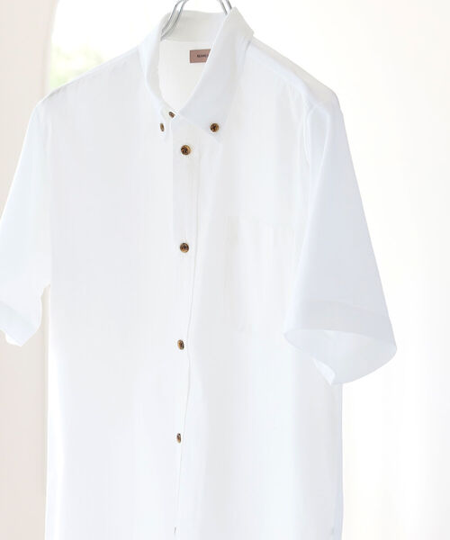 BEAMS LIGHTS(ビームスライツ)の「BEAMS LIGHTS / カノコ切り替え 半袖 ボタンダウンシャツ(シャツ/ブラウス)」 - WEAR BEAMS LIGHTS(ビームスライツ)の「BEAMS LIGHTS / カノコ切り替え 半袖 ボタンダウンシャツ(シャツ/ブラウス)」 - WEAR