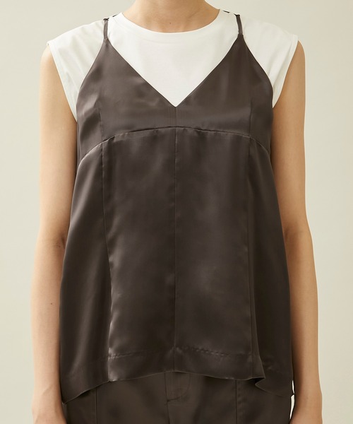 city（シティ）の「【CITY】キュプラサテンキャミソール（キャミソール・レディース・アイボリー/グレー・FREE）」の5枚目の写真