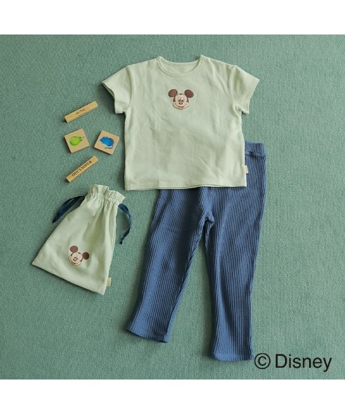 AJUGA.(アジュガ)の「KIDS Set up 巾着付 MIckey Mint×Navy【AJUGA.ディズニーコレクション】(Tシャツ/カットソー・キッズ・グリーン・90cm/110cm/100cm/120cm)」の14枚目の写真