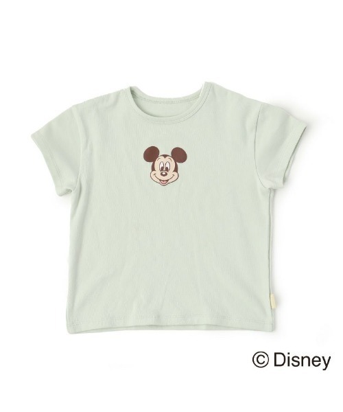 AJUGA.(アジュガ)の「KIDS Set up 巾着付 MIckey Mint×Navy【AJUGA.ディズニーコレクション】(Tシャツ/カットソー・キッズ・グリーン・90cm/110cm/100cm/120cm)」の4枚目の写真