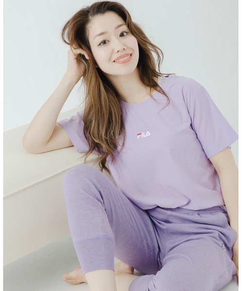 FILA(フィラ)の「【FILA/フィラ】レディース半袖プリントTシャツ(Tシャツ/カットソー・レディース・ホワイト/ブラック/パープル/ネイビー/オレンジ・MEDIUM/LARGE/X-LARGE)」の4枚目の写真