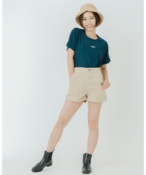 FILA(フィラ)の「【FILA/フィラ】レディース半袖プリントTシャツ(Tシャツ/カットソー・レディース・ホワイト/ブラック/パープル/ネイビー/オレンジ・MEDIUM/LARGE/X-LARGE)」の3枚目の写真