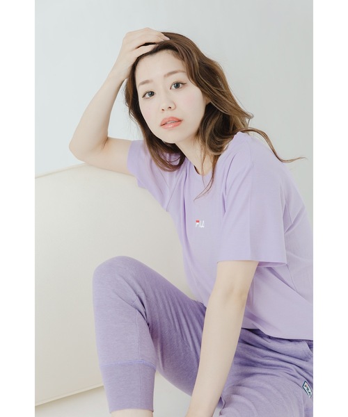 FILA(フィラ)の「【FILA/フィラ】レディース半袖プリントTシャツ(Tシャツ/カットソー・レディース・ホワイト/ブラック/パープル/ネイビー/オレンジ・MEDIUM/LARGE/X-LARGE)」の14枚目の写真