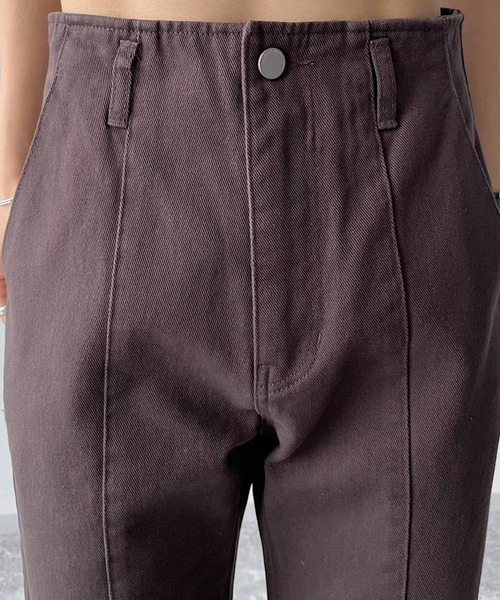PAGEBOY（ページボーイ）の「フロントスリットチノデニム（デニムパンツ・レディース・チャコールグレー/ベージュ/ブラウン系その他・24inch/25inch/26inch/27inch）」の14枚目の写真