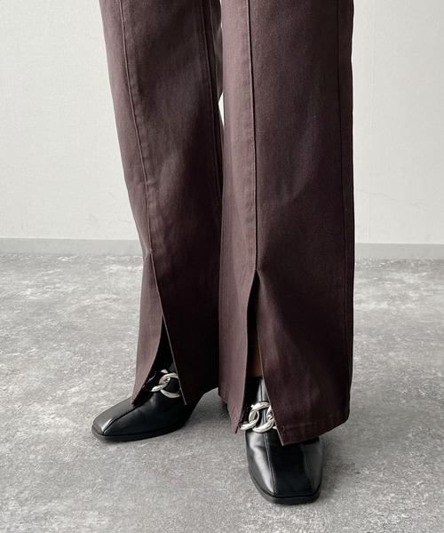 PAGEBOY（ページボーイ）の「フロントスリットチノデニム（デニムパンツ・レディース・チャコールグレー/ベージュ/ブラウン系その他・24inch/25inch/26inch/27inch）」の6枚目の写真