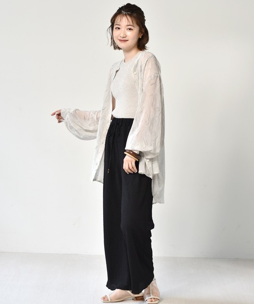 RETRO GIRL（レトロガール）の「ラメニットタンク（タンクトップ・レディース・ライトグレー/イエロー/ブルー/ライトブラウン・FREE）」の5枚目の写真