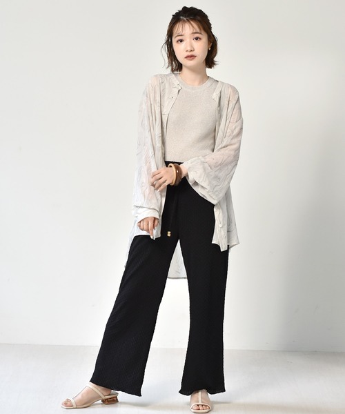 RETRO GIRL（レトロガール）の「ラメニットタンク（タンクトップ・レディース・ライトグレー/イエロー/ブルー/ライトブラウン・FREE）」の6枚目の写真