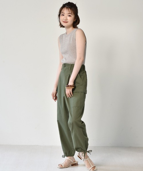 RETRO GIRL（レトロガール）の「ラメニットタンク（タンクトップ・レディース・ライトグレー/イエロー/ブルー/ライトブラウン・FREE）」の7枚目の写真