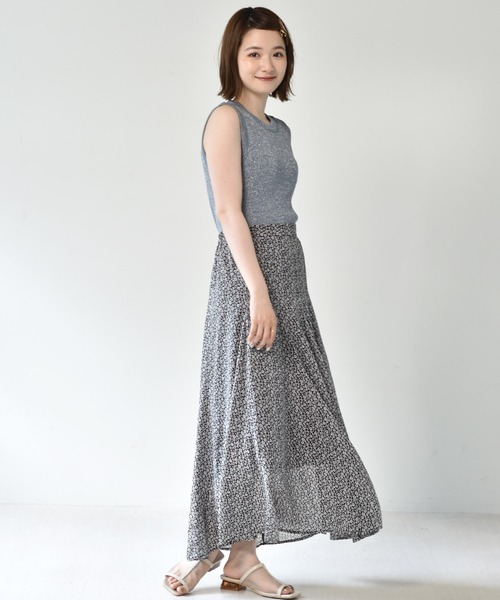 RETRO GIRL（レトロガール）の「ラメニットタンク（タンクトップ・レディース・ライトグレー/イエロー/ブルー/ライトブラウン・FREE）」の9枚目の写真