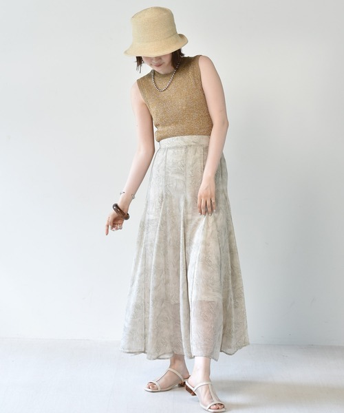 RETRO GIRL（レトロガール）の「ラメニットタンク（タンクトップ・レディース・ライトグレー/イエロー/ブルー/ライトブラウン・FREE）」の12枚目の写真