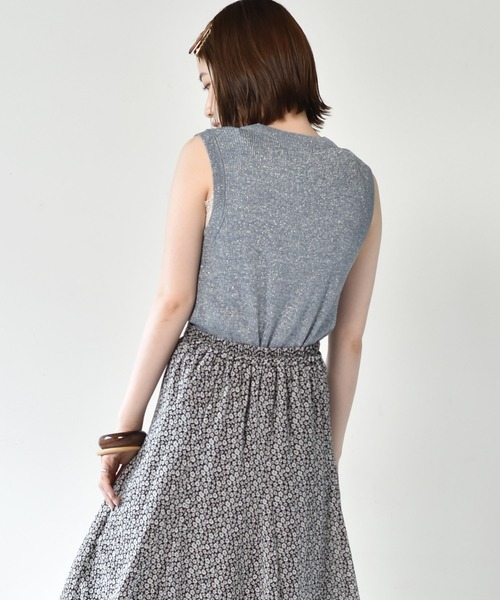 RETRO GIRL（レトロガール）の「ラメニットタンク（タンクトップ・レディース・ライトグレー/イエロー/ブルー/ライトブラウン・FREE）」の17枚目の写真