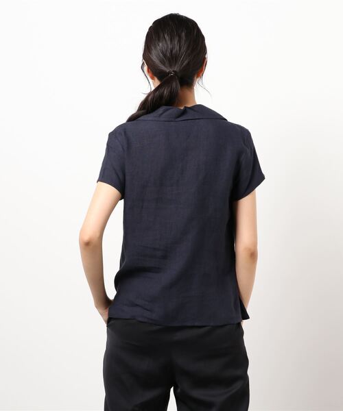 アニエスベー　リネン　オープンカラーシャツ　美シルエット agnes b.（アニエスベー）の「UAF9 CHEMISE リネンオープン